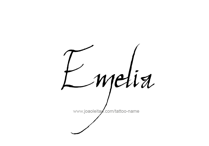 Tattoo Design Name Emelia   