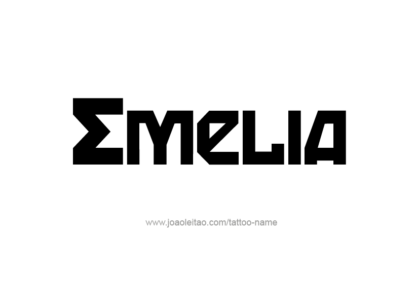 Tattoo Design Name Emelia   