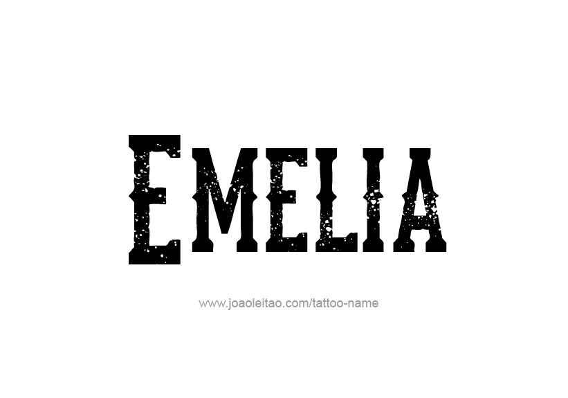 Tattoo Design Name Emelia   