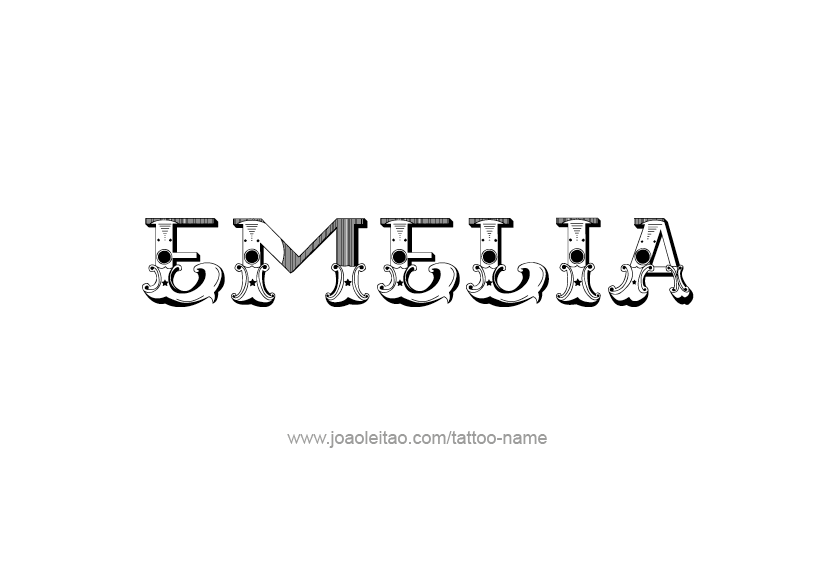 Tattoo Design Name Emelia   