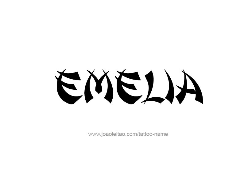 Tattoo Design Name Emelia   