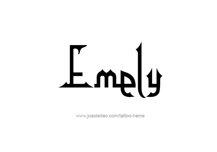 Tattoo Design Name Emely   