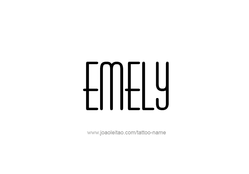 Tattoo Design Name Emely   