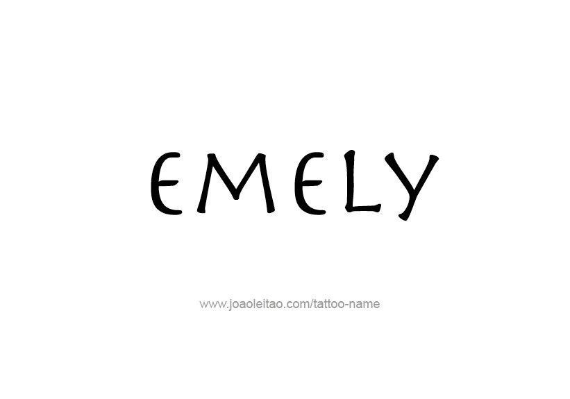 Tattoo Design Name Emely   