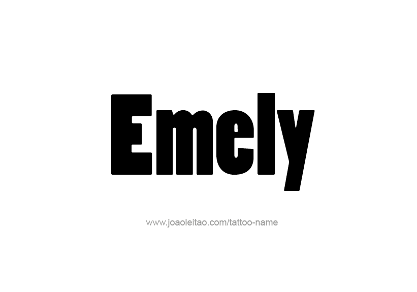 Tattoo Design Name Emely   