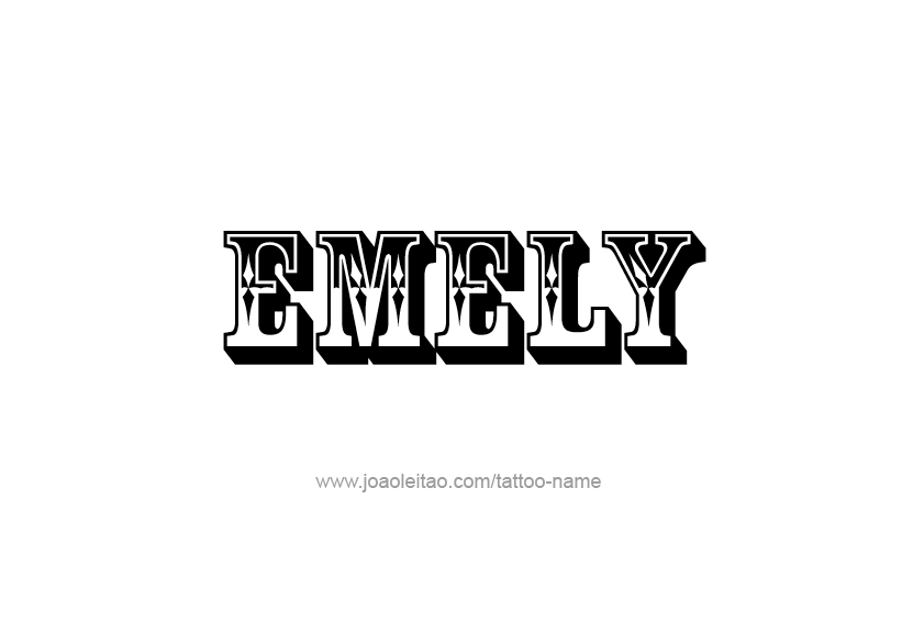 Tattoo Design Name Emely   