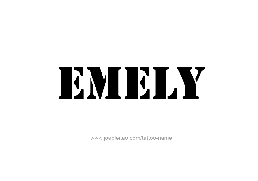 Tattoo Design Name Emely   