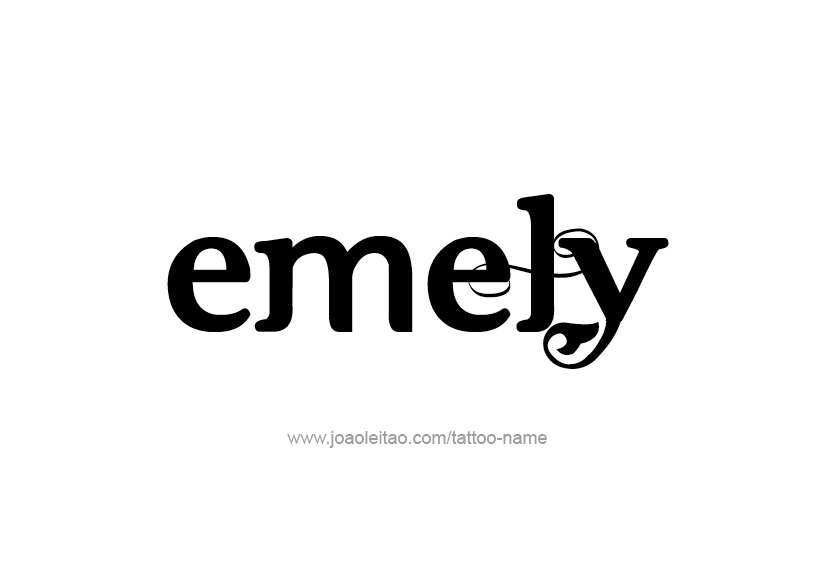 Tattoo Design Name Emely   