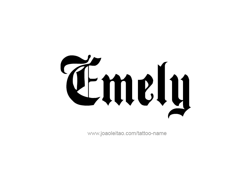 Tattoo Design Name Emely   