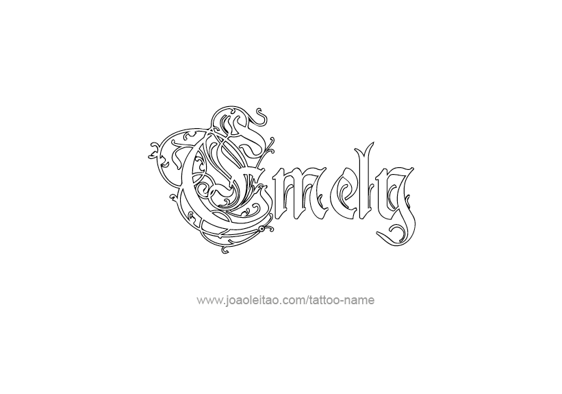 Tattoo Design Name Emely   