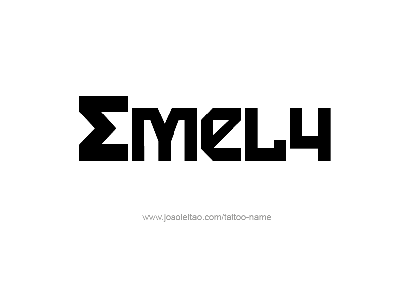 Tattoo Design Name Emely   