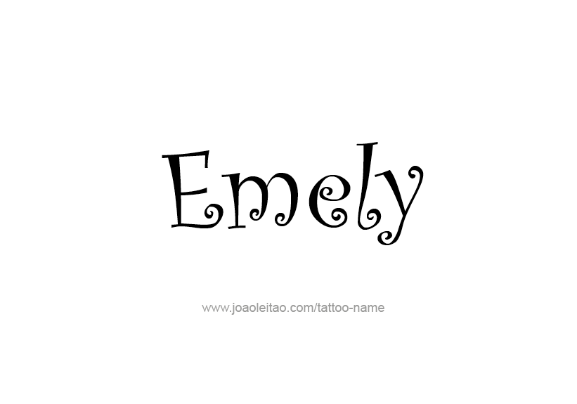 Tattoo Design Name Emely   