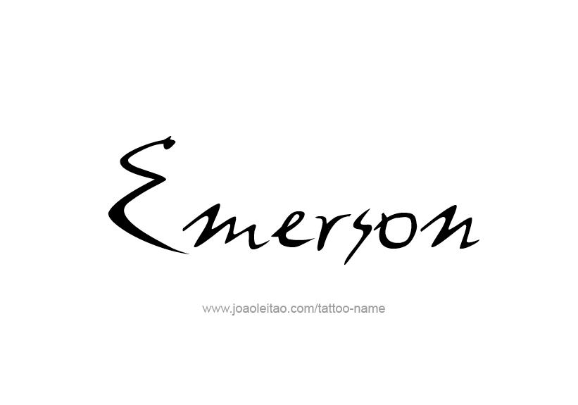 Tattoo Design Name Emerson   