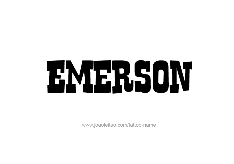 Tattoo Design Name Emerson   