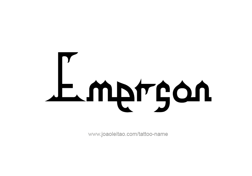 Tattoo Design Name Emerson   