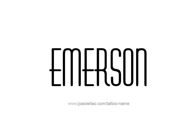 Tattoo Design Name Emerson   