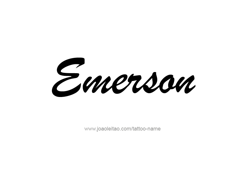 Tattoo Design Name Emerson   