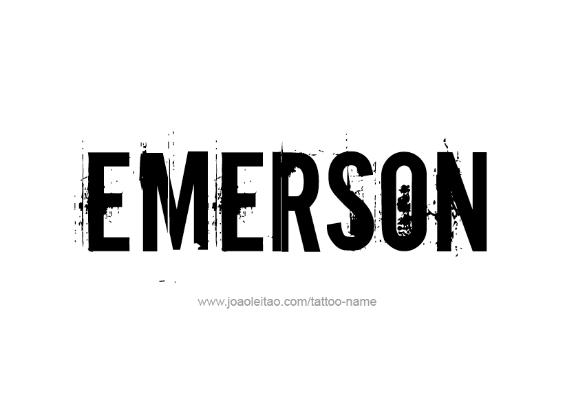 Tattoo Design Name Emerson   