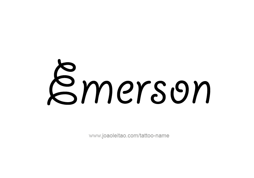 Tattoo Design Name Emerson   