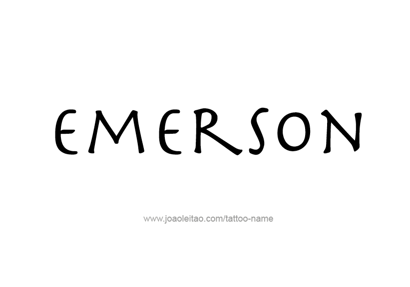 Tattoo Design Name Emerson   