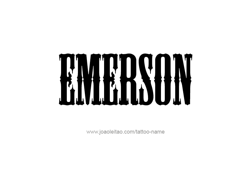 Tattoo Design Name Emerson   