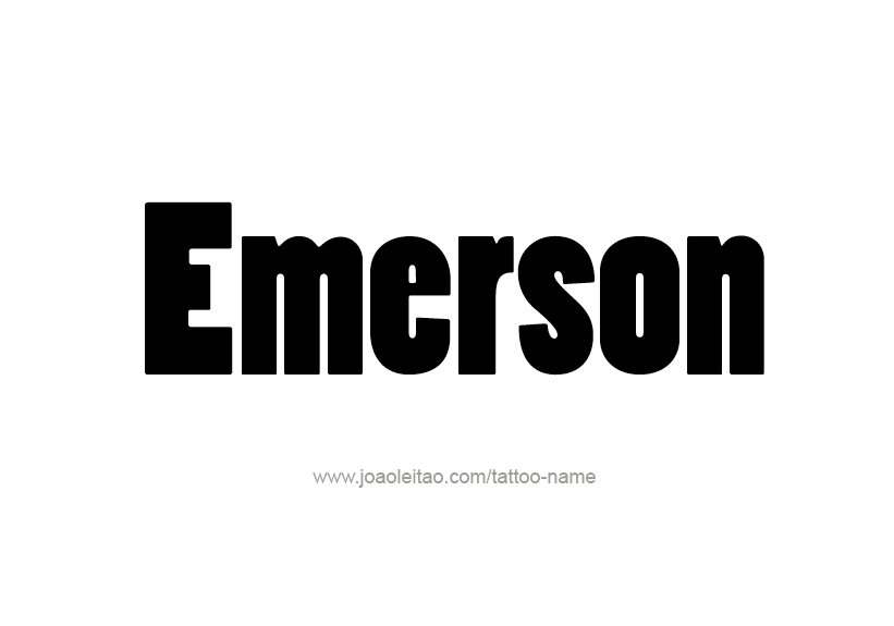 Tattoo Design Name Emerson   