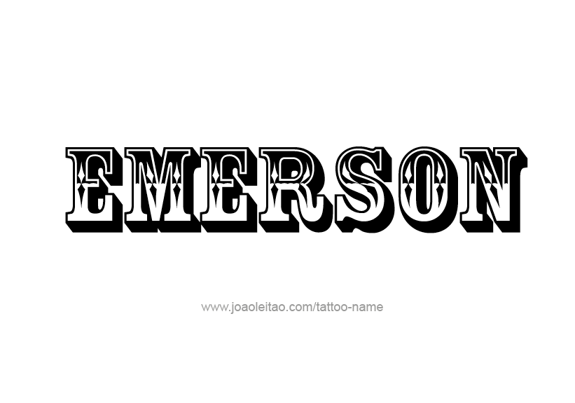 Emerson Name Tattoo Designs