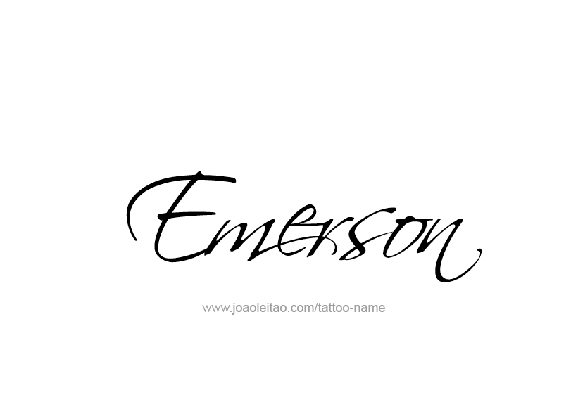 Tattoo Design Name Emerson   