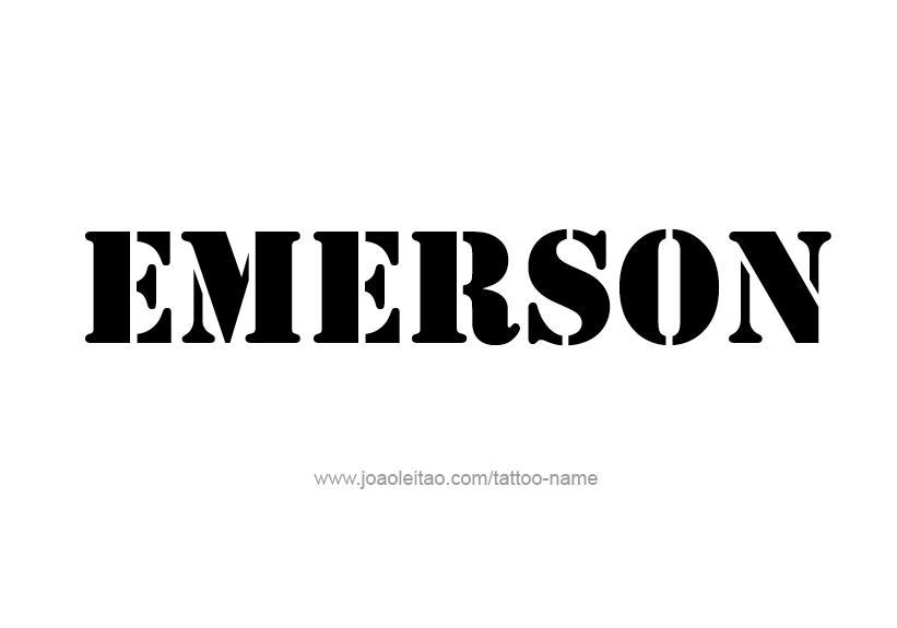 Tattoo Design Name Emerson   