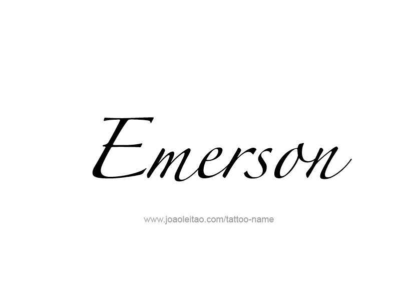 Tattoo Design Name Emerson   