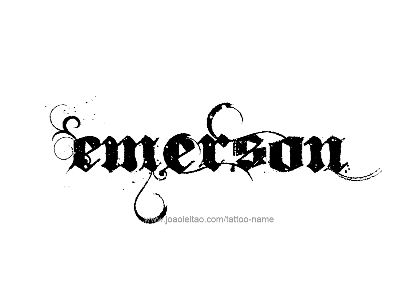 Tattoo Design Name Emerson   