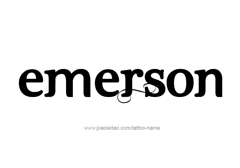 Tattoo Design Name Emerson   