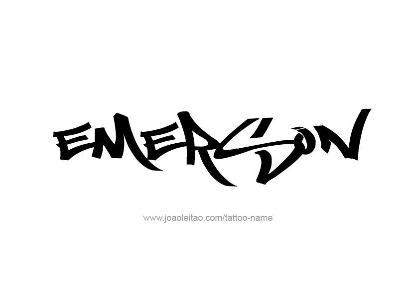 Tattoo Design Name Emerson   