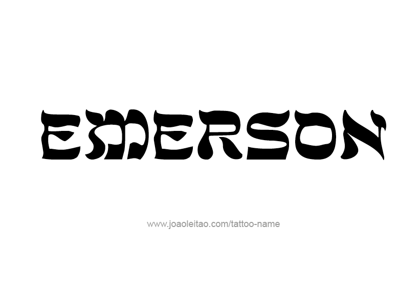 Tattoo Design Name Emerson   