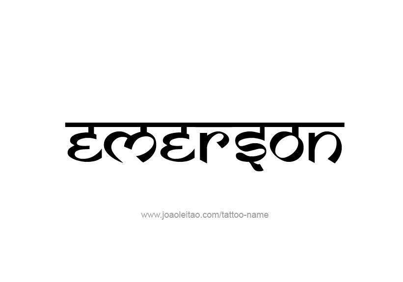 Tattoo Design Name Emerson   