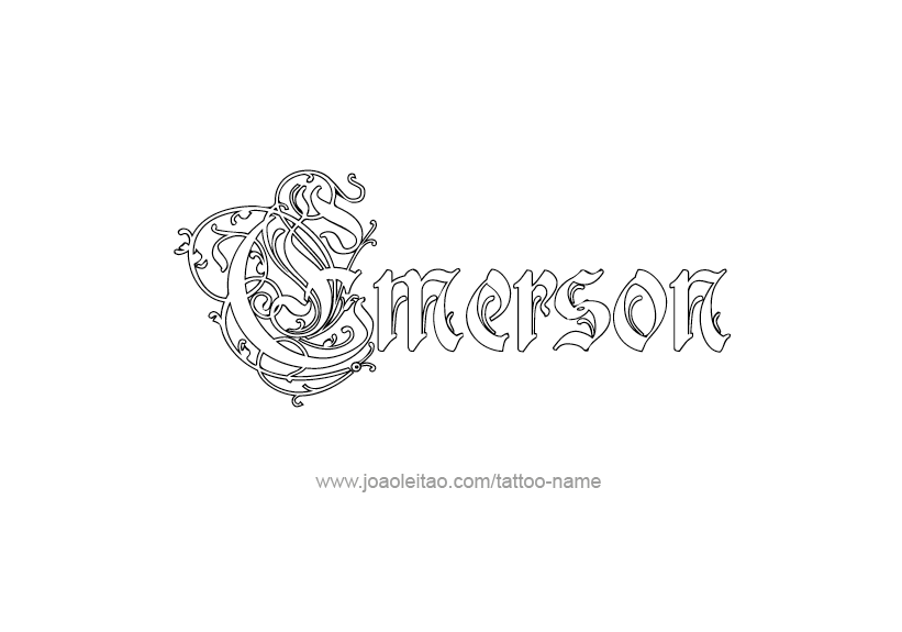 Tattoo Design Name Emerson   