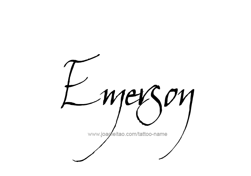 Tattoo Design Name Emerson   