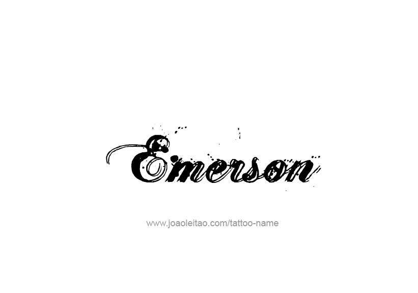 Tattoo Design Name Emerson   