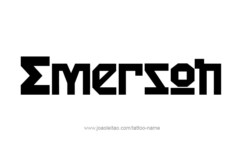 Tattoo Design Name Emerson   