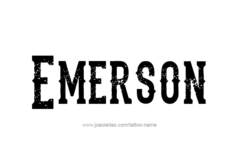 Tattoo Design Name Emerson   