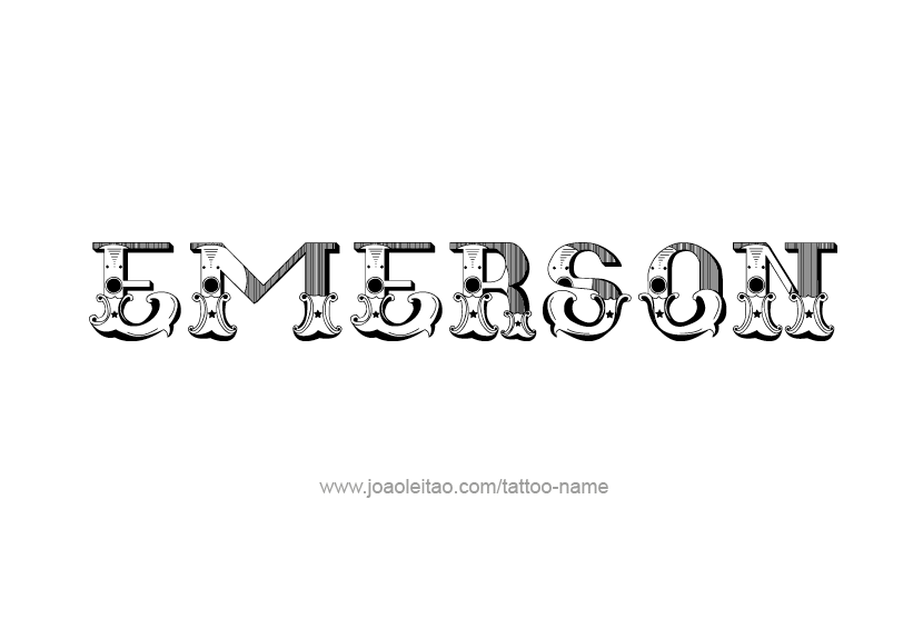 Tattoo Design Name Emerson   