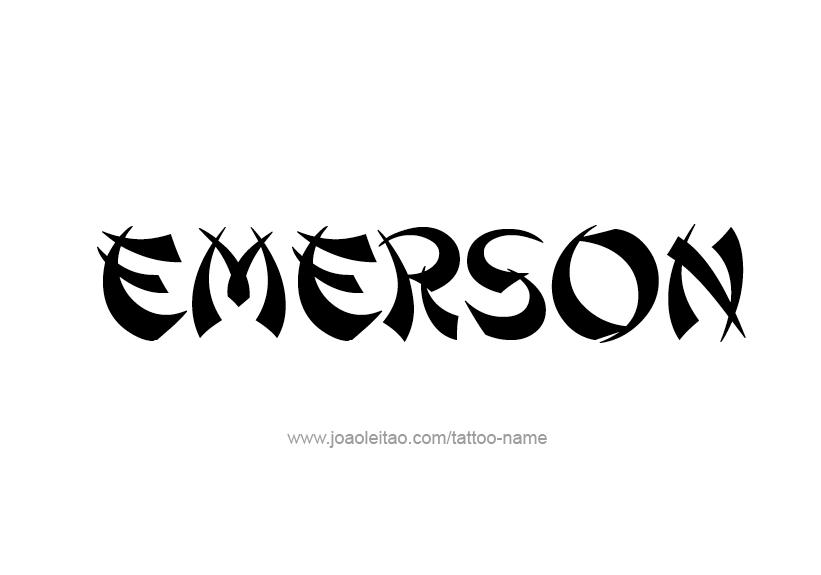 Tattoo Design Name Emerson   