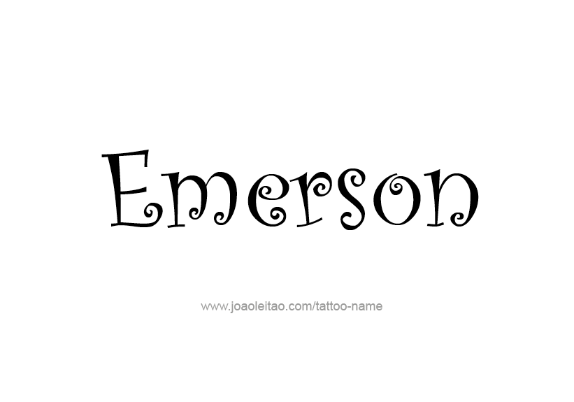 Tattoo Design Name Emerson   