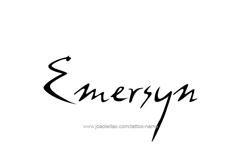 Tattoo Design Name Emersyn   