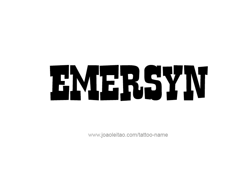 Tattoo Design Name Emersyn   