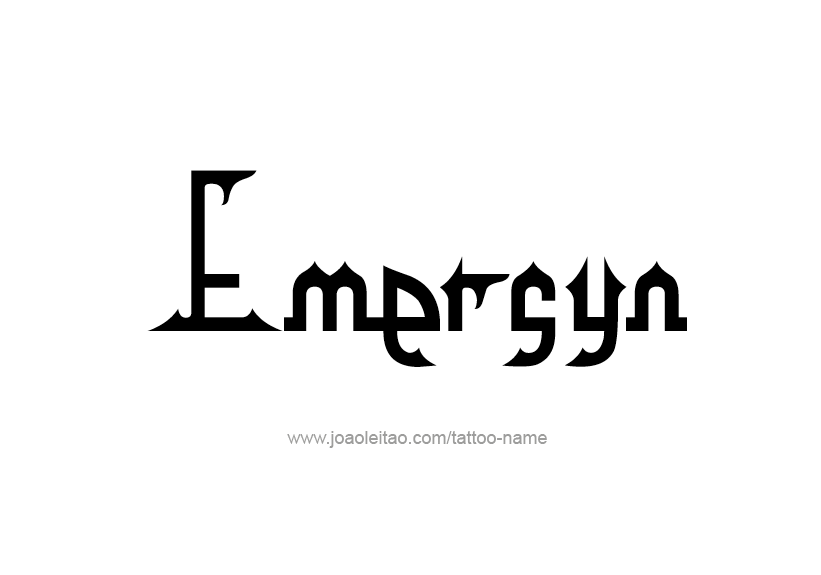 Tattoo Design Name Emersyn   