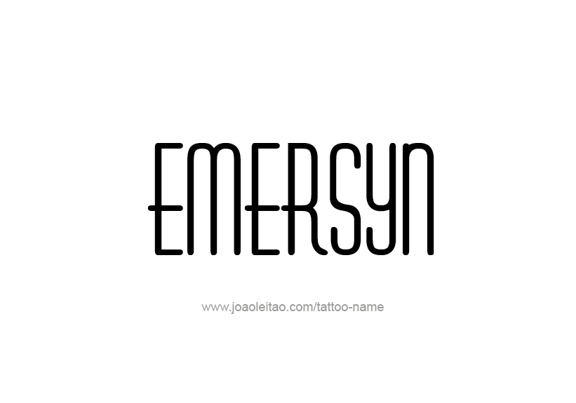 Tattoo Design Name Emersyn   