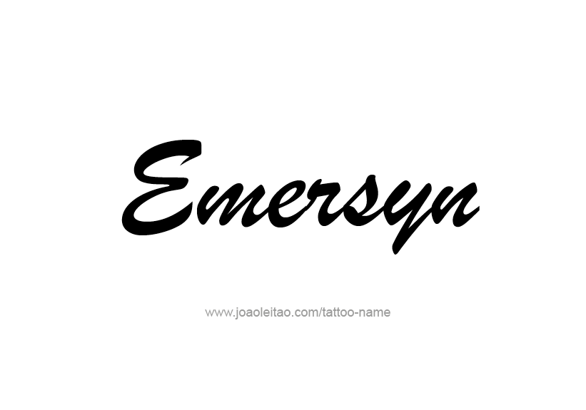 Tattoo Design Name Emersyn   