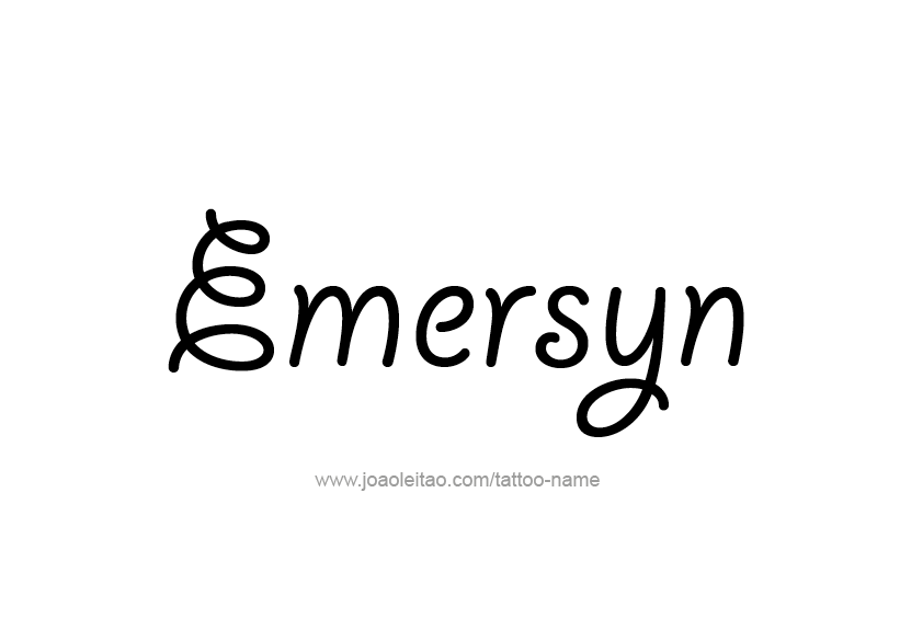 Tattoo Design Name Emersyn   