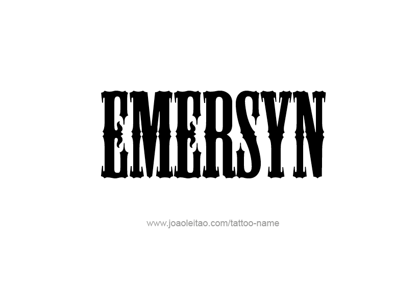 Tattoo Design Name Emersyn   